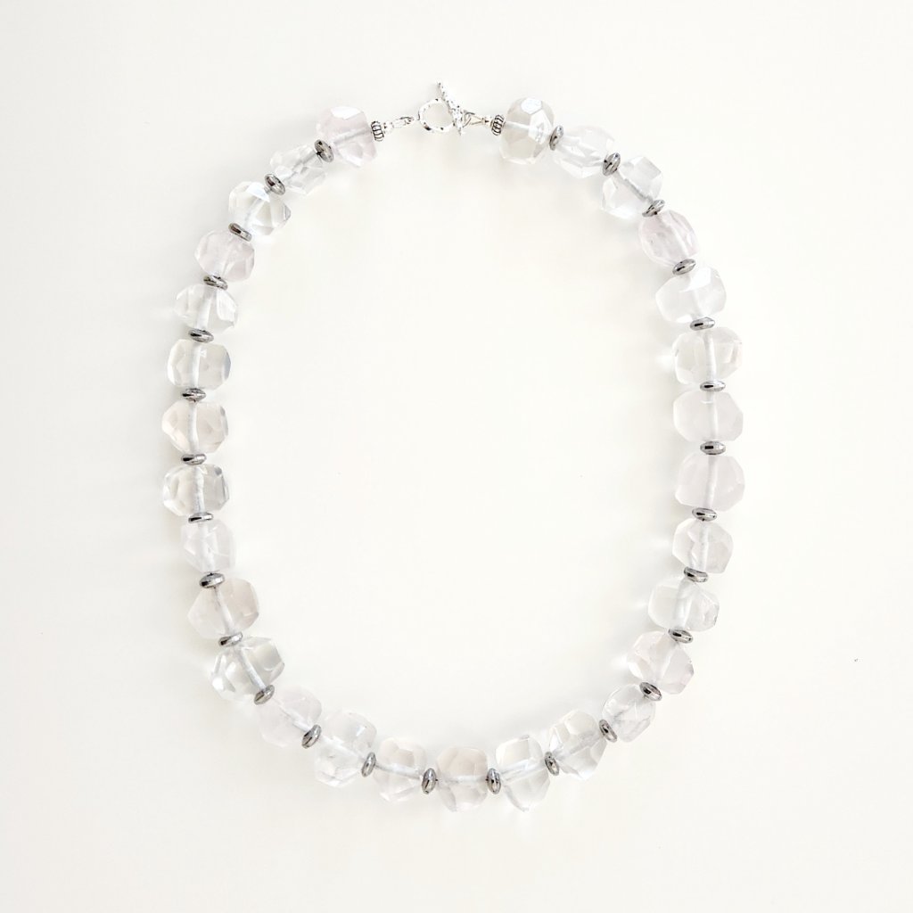 Rose Quartz Necklace--18 108$